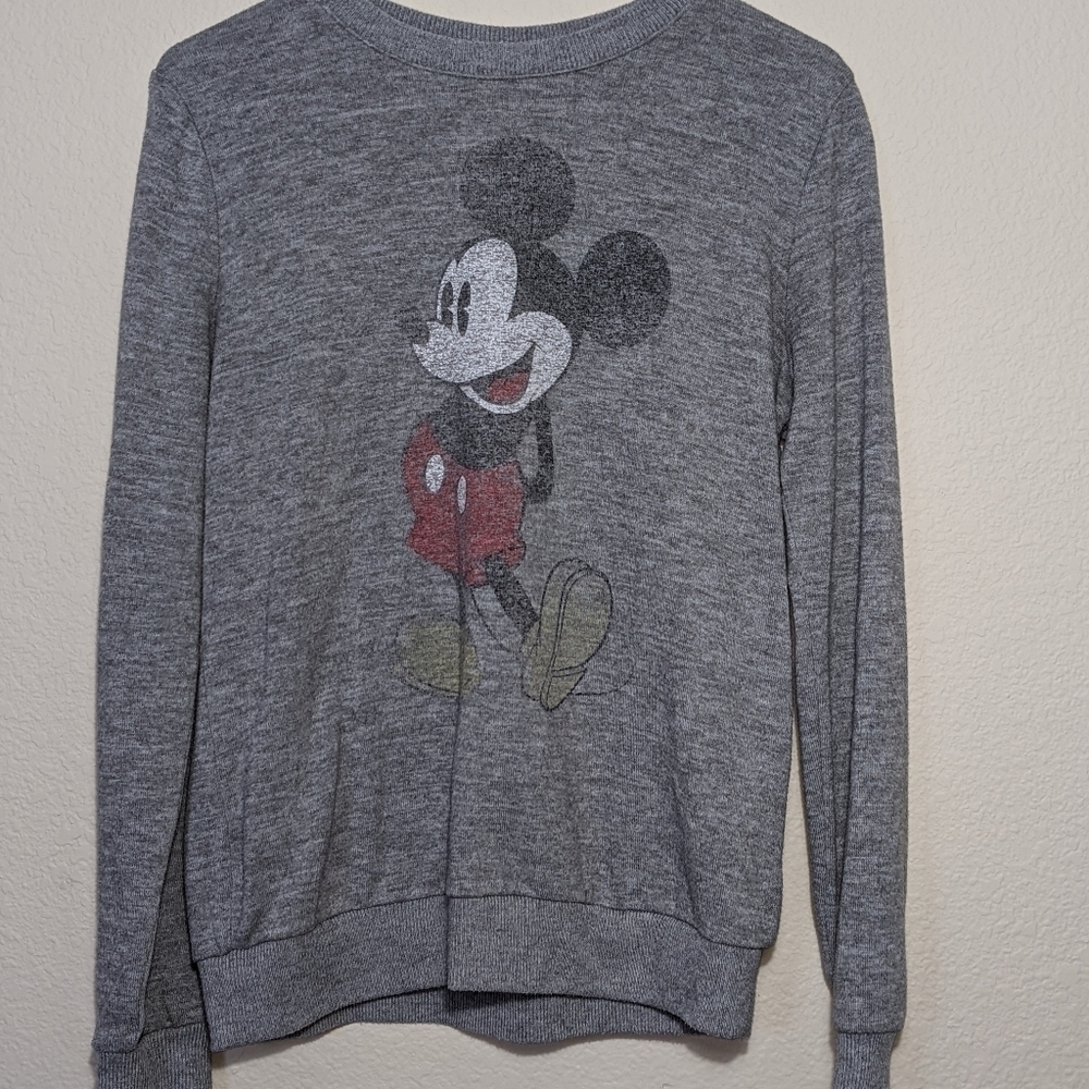 Disney's Classic Mickey Mouse Grey Lightweight Sweatshirt